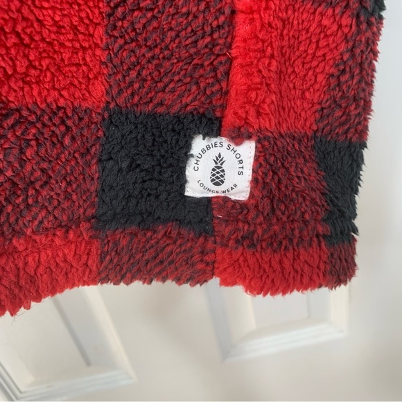 💛Chubbies Men The Lumberjack of All Trades Romper Red Buffalo Check Size XL - Picture 4 of 6